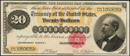 Fr. 1178 (W-2220). 1882 $20 Gold Certificate. PCGS Superb Gem New 67 PPQ.