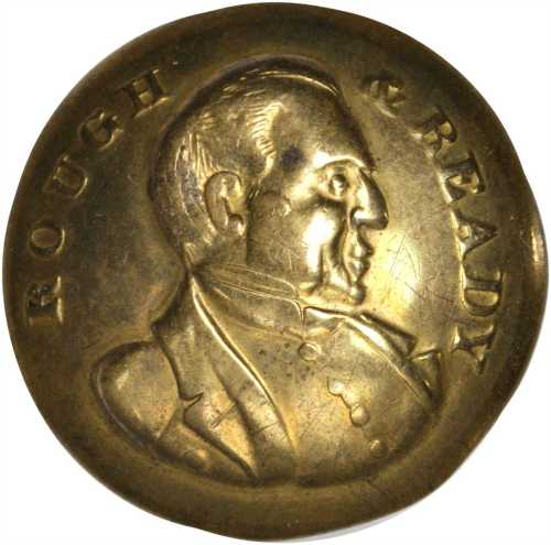 Pair of clothing buttons for the 1848 campaign of Zachary Taylor.