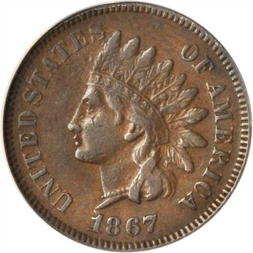 1867 Indian Cent. EF-40 (ANACS).