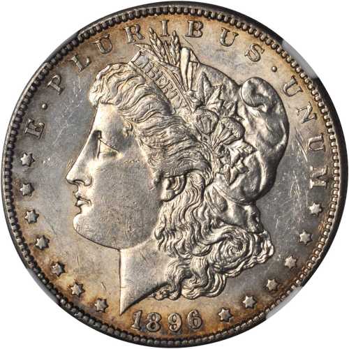 1896-S Morgan Silver Dollar. AU-55 (NGC).