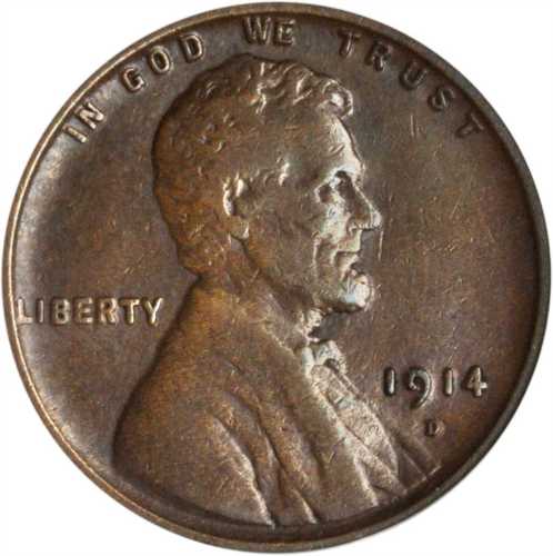 1914-D Lincoln Cent. Fine-15 (ANACS).