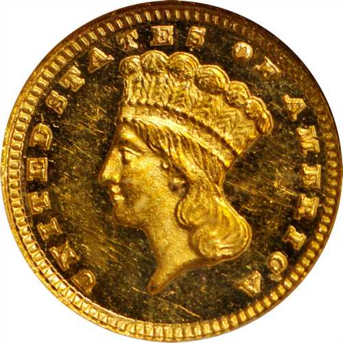 1885 Gold Dollar. Proof-62 Cameo (NGC). CAC.