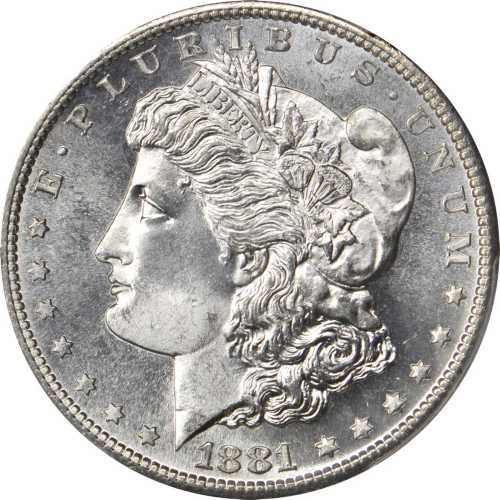 1881-S Morgan Silver Dollar. MS-67 (PCGS). Gold Shield Holder. CAC.