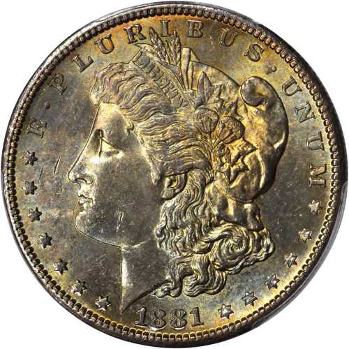 1881-S Morgan Silver Dollar. MS-62 (PCGS).