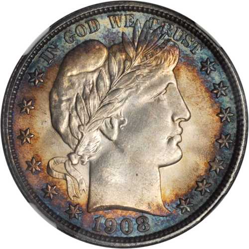 1908-S Barber Half Dollar. MS-64 (NGC). CAC.