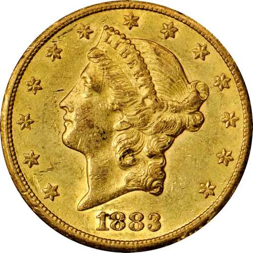 1883-CC Liberty Head Double Eagle. AU-50 (PCGS).