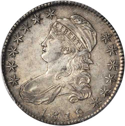1819 Capped Bust Half Dollar. O-115. Rarity-3. AU-55 (PCGS).