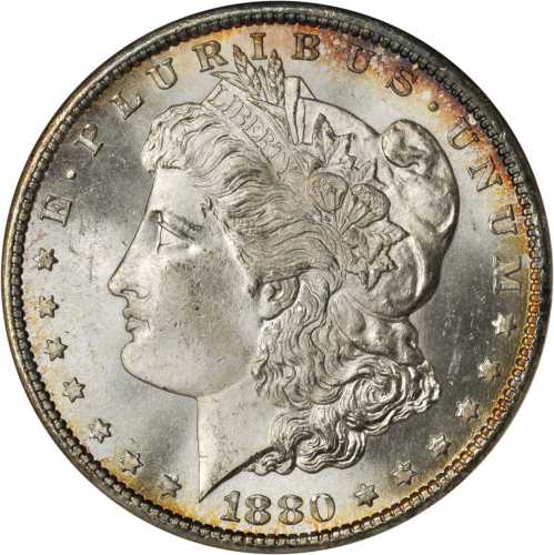 1880-S Morgan Silver Dollar. MS-65 (NGC). OH.