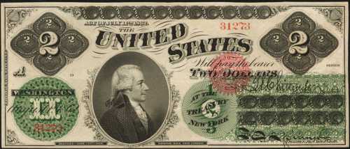 Fr. 41 (W-305). 1862 $2 Legal Tender Note. PCGS Gem New 65 PPQ.