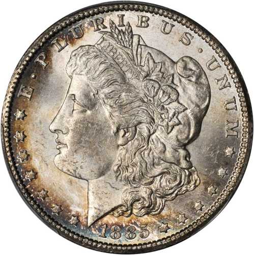1885-CC Morgan Silver Dollar. MS-63 (PCGS).