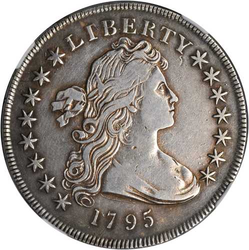 1795 Draped Bust Silver Dollar. BB-52, B-15. Rarity-2. Centered Bust. VF Details--Whizzed (NGC).