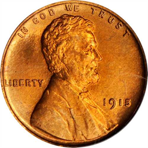 1915 Lincoln Cent. MS-66 RD (PCGS).