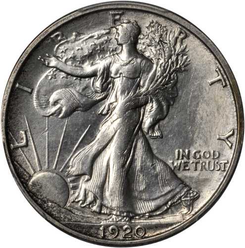 1920-S Walking Liberty Half Dollar. AU-58 (PCGS).