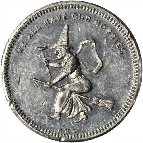 New York--New York. 1860 George H. Lovett. Miller-NY 491A. White Metal. 28 mm. MS-61 (PCGS).