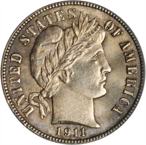 1911-S Barber Dime. MS-63 (PCGS). CAC.