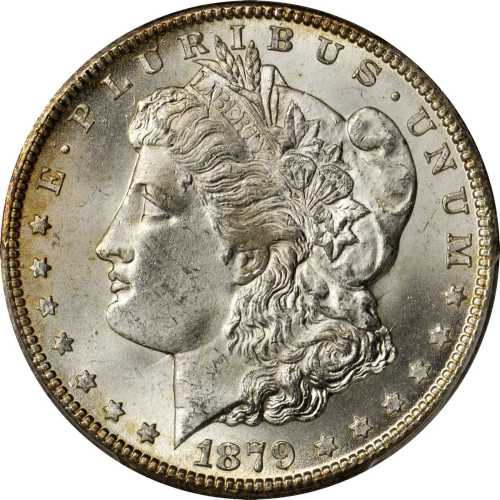 1879-CC Morgan Silver Dollar. Clear CC. MS-64+ (PCGS). CAC.