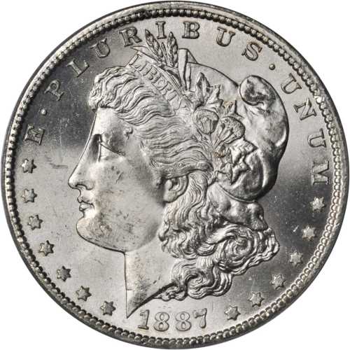 1887-S Morgan Silver Dollar. MS-65 (PCGS).