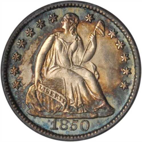 1850 Liberty Seated Half Dime. MS-64 (PCGS). CAC.