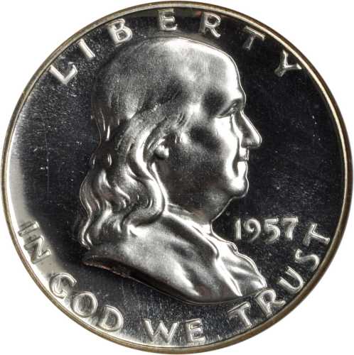 1957 Franklin Half Dollar. Proof-67 Cameo (PCGS).