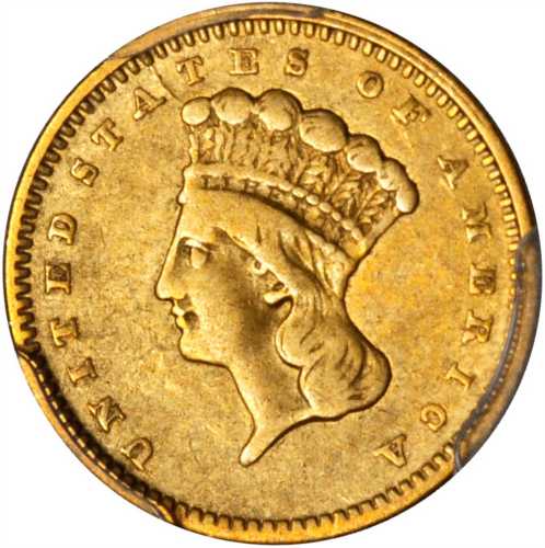 1864 Gold Dollar. VF-25 (PCGS).