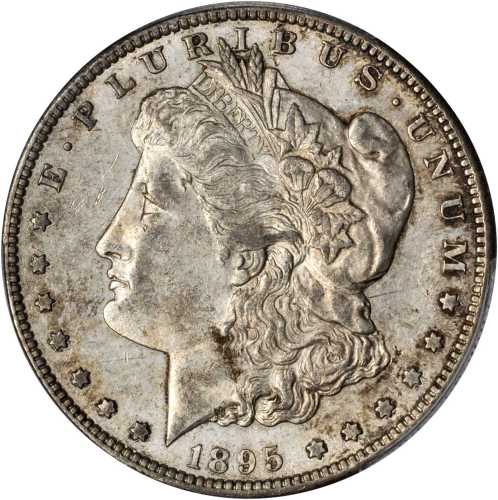 1895-S Morgan Silver Dollar. AU-55 (PCGS).