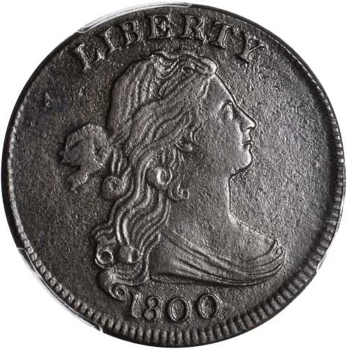 1800 Draped Bust Cent. S-199. Rarity-4. AU Details--Environmental Damage (PCGS).