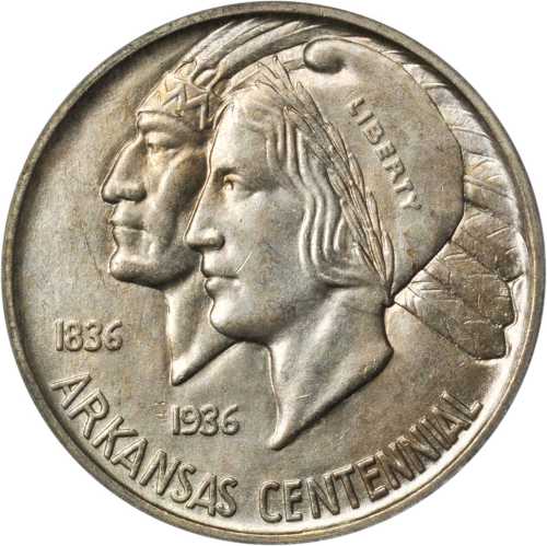 1938-S Arkansas Centennial. MS-65 (PCGS).