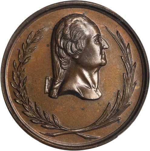 Undated (ca. 1865) Washington Star Medal. Copper. 32 mm. Musante GW-272, Baker-97A. MS-65 BN (PCGS).