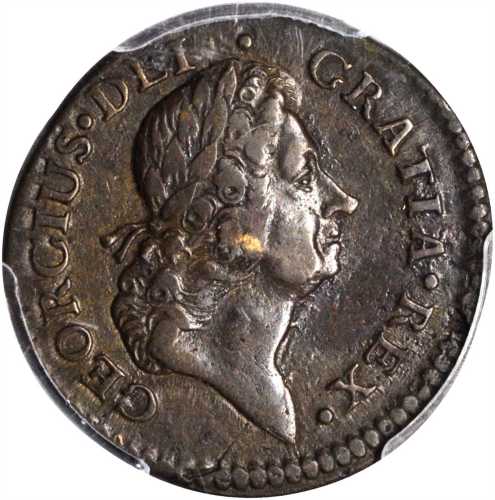 1722 Rosa Americana Halfpenny. Martin 3.6-C.2, W-1222. Rarity-4. DEI GRATIA REX / UTILE DULCI. EF-40