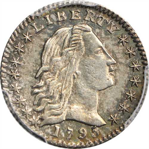 1795 Flowing Hair Half Dime. LM-3. Rarity-5. AU Details--Cleaned (PCGS).