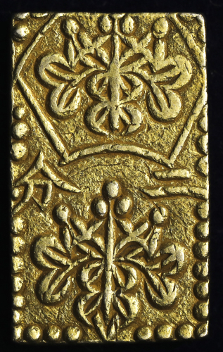 日本 安政二分判金(草文二分) Ansei 2Bu-bankin Ansei安政3年~万延元年(1856-60)   (VF+)美品