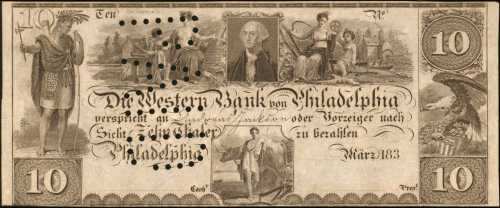 Philadelphia, Pennsylvania. Die Western Bank von Philadelphia/Western Bank of Philadelphia. ND (18xx