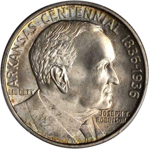 1936 Robinson--Arkansas Centennial. MS-66 (PCGS).