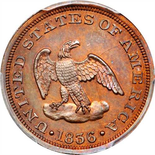 1836 Pattern and Experimental Coins. Pattern Two Cents. Judd-54, Pollock-57. Rarity-6-. Copper. Plai