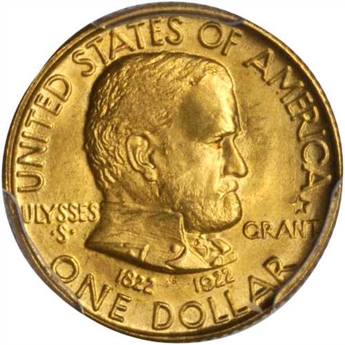 1922 Grant Memorial Gold Dollar. Star. MS-64 (PCGS). CAC.