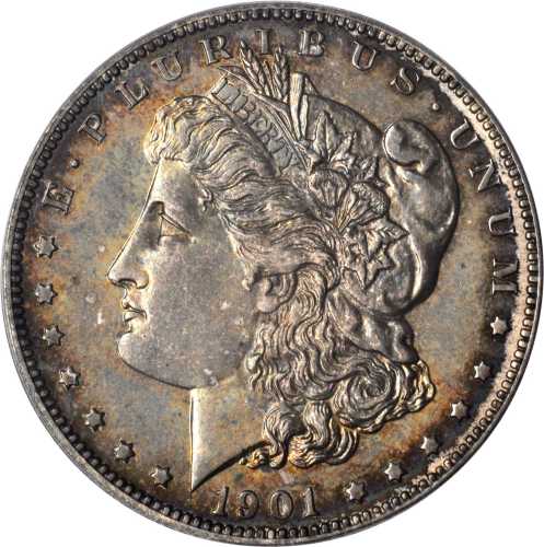 1901 Morgan Silver Dollar. Proof-64 (PCGS). CAC.