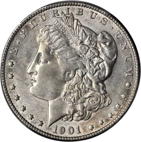 1901-S Morgan Silver Dollar. AU-53 (PCGS).