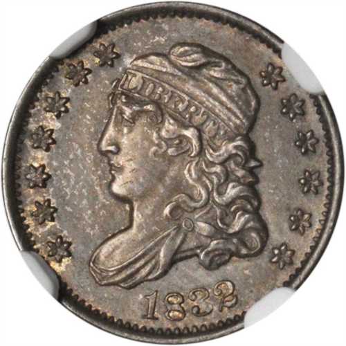 1832 Capped Bust Half Dime. LM-5. Rarity-1. MS-62 (NGC).