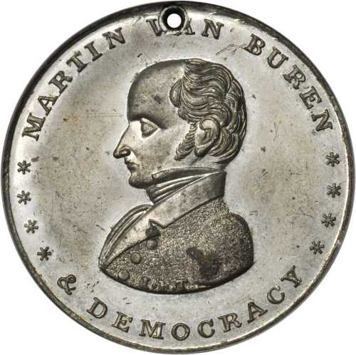 1840 Martin Van Buren. DeWitt-MVB 1840-2. White metal. 37.0 mm. MS-62 (NGC).