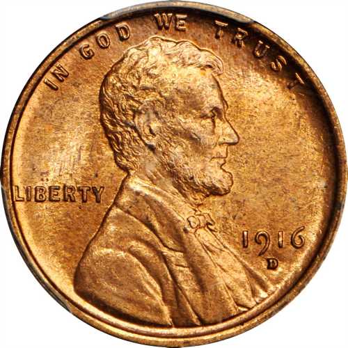 1916-D Lincoln Cent. MS-65 RD (PCGS). CAC.