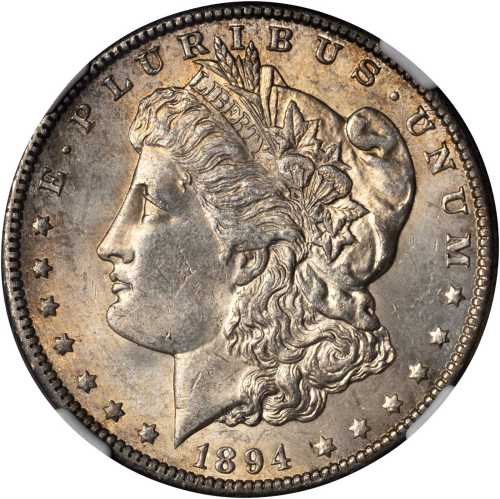 1894-O Morgan Silver Dollar. MS-63 (NGC).