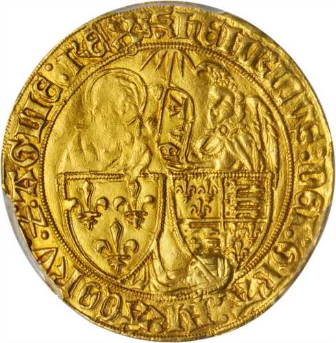法国。亨利六世（1422-53）Salut dOr金币。