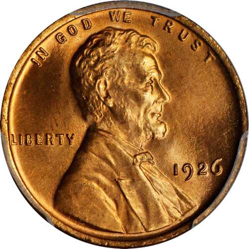 1926 Lincoln Cent. MS-66+ RD (PCGS). CAC.