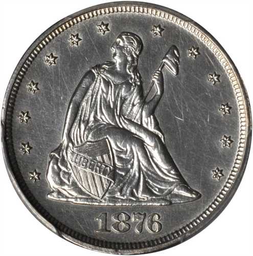 1876 Twenty-Cent Piece. Proof. Unc Details--Cleaned (PCGS).