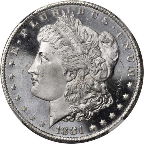 1881-CC Morgan Silver Dollar. MS-66 * PL (NGC).