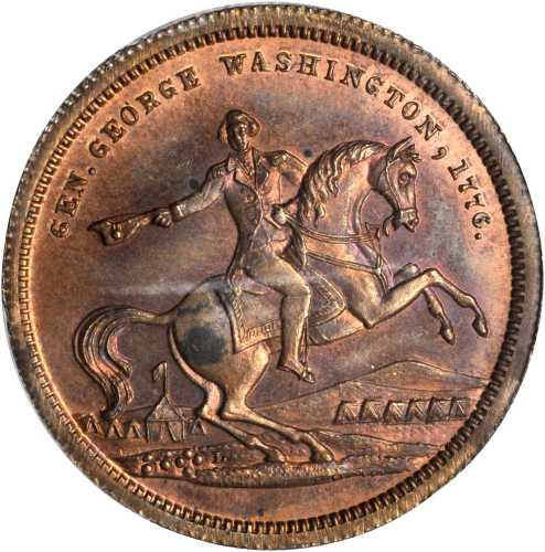 Undated (ca. 1860) G.H.L. Equestrian Die / Tappan Headquarters. Copper. 32 mm. Musante GW-284, Baker