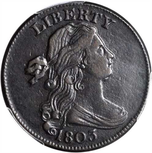1803 Draped Bust Cent. S-248. Rarity-4+. Small Date, Small Fraction. VF Details--Environmental Damag