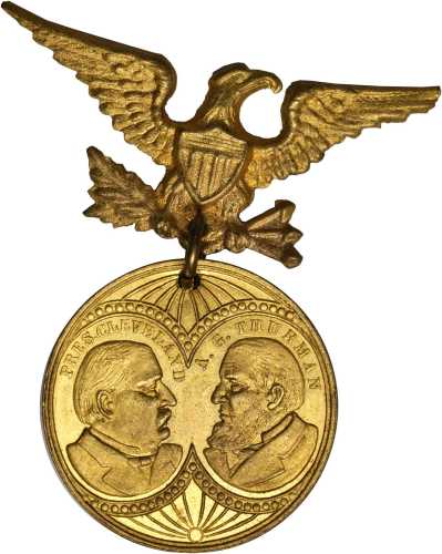 1888 Grover Cleveland. DeWitt-GC 1888-5. Brass. 25.3 mm, without hanger. Choice Mint State.