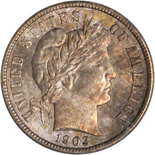 1903-S Barber Dime. MS-64 (PCGS). CAC.