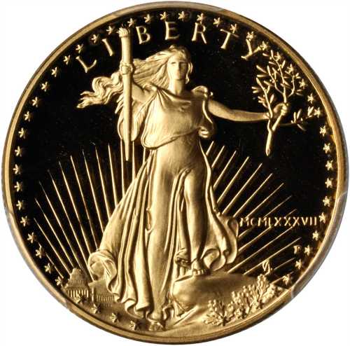 1987-P Half-Ounce Gold Eagle. Proof-68 Deep Cameo (PCGS). Secure Holder.